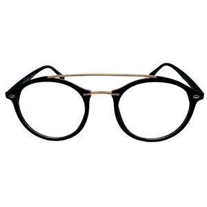 9345 | Black Clear Lens Circle Glasses